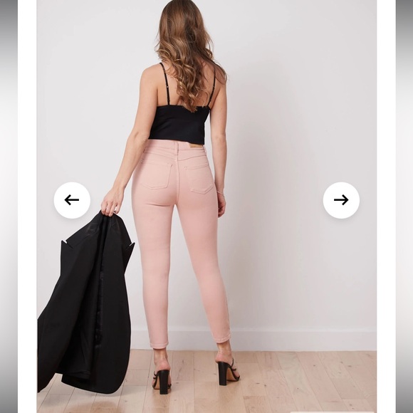 Mistyrose colour YogaJeans Rachel skinny light pink size 27 - Picture 2 of 5